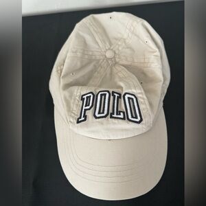 Ralph Lauren Cream Polo Sport Cap